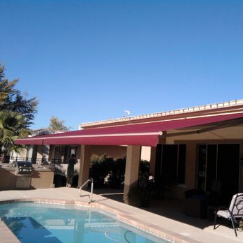 Outerware 4 Windows - Retractable Awning Shading summer conditions for pool. Call today 480-894-0028 - Shades & Blinds Near Me - Mesa, Arizona Outerware 4 Windows - Retractable Awning Shading summer conditions for pool. Call today 480-894-0028 - Shades & Blinds Near Me - Mesa, Arizona