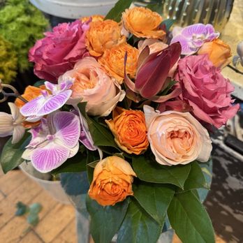 Natalini Flowers - This arrangement was $50 with a beautiful blue/white vase (not shown) - Floral Designers Near Me - San Francisco, California