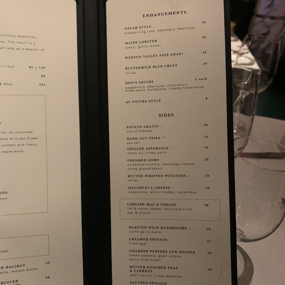 Don's Prime - Menu - Steakhouses Near Me - Las Vegas, Nevada Don's Prime - Menu - Steakhouses Near Me - Las Vegas, Nevada