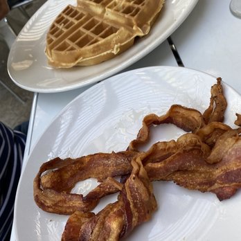 Toast Kitchen & Bar - Original Waffle and extra crispy bacon - Breakfast & Brunch Near Me - Brea, California Toast Kitchen & Bar - Original Waffle and extra crispy bacon - Breakfast & Brunch Near Me - Brea, California