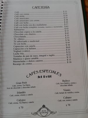 Menu photo 1 Petit Colón Buenos Aires, C