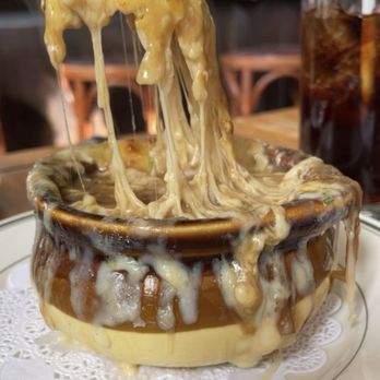 Miramar Bistro - French Onion Soup "Gratinee" Dinner - French Near Me - Highwood, Illinois Miramar Bistro - French Onion Soup "Gratinee" Dinner - French Near Me - Highwood, Illinois