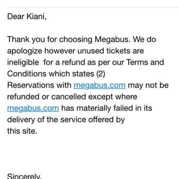 Megabus - They did not accommodate me at all. Horrible customer service. - Buses Near Me