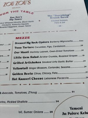 Menu photo 2 Zou Zou’s New York, NY
