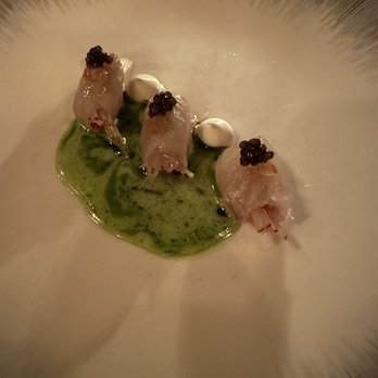 Alo Restaurant - Fluke sashimi with ossetra caviar - Bars Near Me - Toronto, Ontario Alo Restaurant - Fluke sashimi with ossetra caviar - Bars Near Me - Toronto, Ontario
