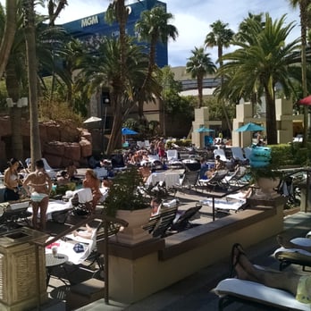 MGM Grand Pool Complex - View from Cabana #8 - Swimming Pools Near Me - Las Vegas, Nevada