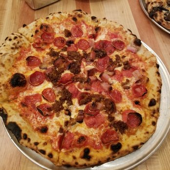 Crust & Craft - The YO' we added Pepperoni, Sausage and Bacon. - Pizza Near Me - Rehoboth Beach, Delaware Crust & Craft - The YO' we added Pepperoni, Sausage and Bacon. - Pizza Near Me - Rehoboth Beach, Delaware