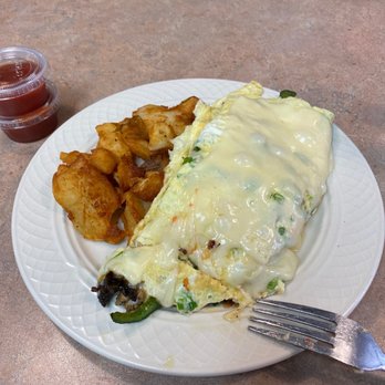 The Med - Huge 3 egg Royale omelette - Mediterranean Near Me - Asheville, North Carolina The Med - Huge 3 egg Royale omelette - Mediterranean Near Me - Asheville, North Carolina