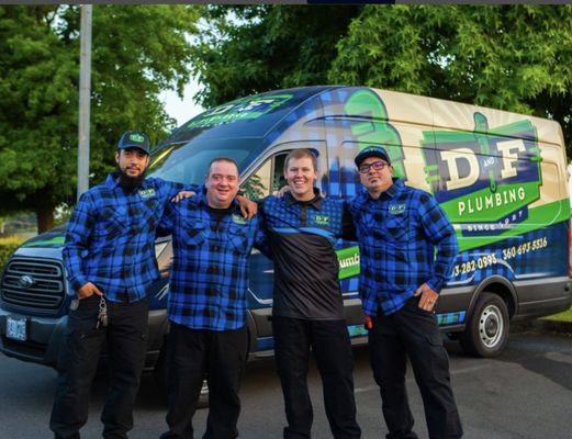 D&F Plumbing, Heating and Cooling Logo