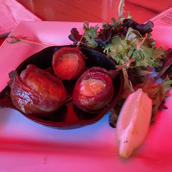 Blaze - Bacon Wrapped Scallops. Need I say more? - Burgers Near Me - Bar Harbor, Maine