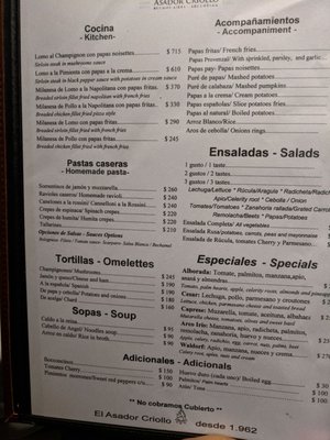 Menu photo 6 La Estancia Asador Criollo Buenos Aires, C
