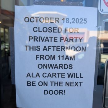 Mekeni Pinoy's Pride - sign to let everyone know they were closed to the public - Filipino Near Me - Artesia, California