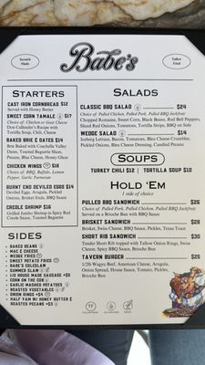 Menu photo 3 Babe's Smokehouse & Tavern Indio, CA
