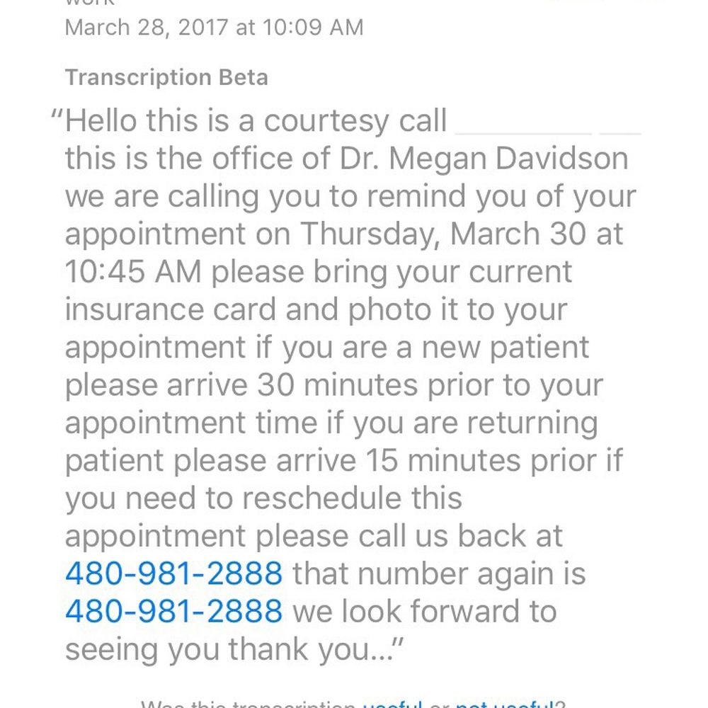 Alta Dermatology Group - Proof that the front desk staff lied about their voicemail always mentioning billing. - Dermatologists Near Me - Mesa, Arizona Alta Dermatology Group - Proof that the front desk staff lied about their voicemail always mentioning billing. - Dermatologists Near Me - Mesa, Arizona
