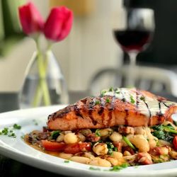 Bee’s Knees Southern Kitchen - Blackened Molases Salmon