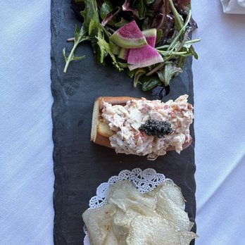 Robert - Lobster Mini Rolls with their house salad - New American Near Me - New York, New York Robert - Lobster Mini Rolls with their house salad - New American Near Me - New York, New York