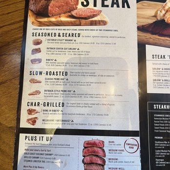 Outback Steakhouse - Menu - Steakhouses Near Me - Bayside, New York Outback Steakhouse - Menu - Steakhouses Near Me - Bayside, New York
