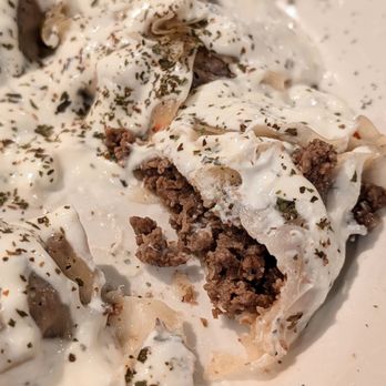 Khyber Pass Zarparan - Mantu (beef stuffed pasta shells + garlic yogurt) - Afghan Near Me - San Diego, California