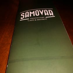 Samovar - Menu