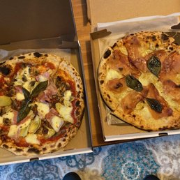 Capricciosa Pizza and Speck and Brie Pizza Capricciosa Pizza and Speck and Brie Pizza