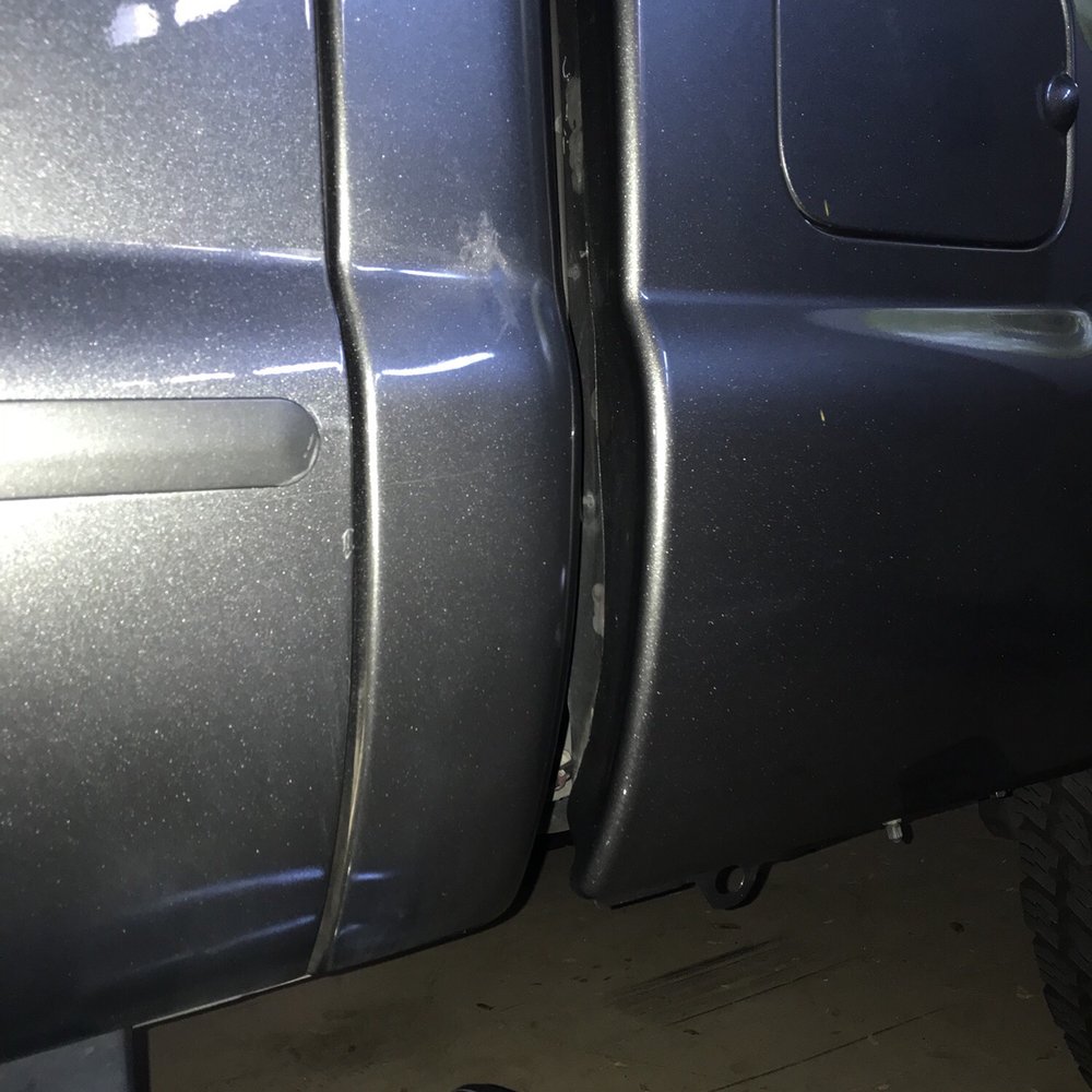 Fix Auto Escondido - Some kind of solvent mark and more scuff-sanding on the adjacent passenger compartment and door. - Body Shops Near Me - Escondido, California Fix Auto Escondido - Some kind of solvent mark and more scuff-sanding on the adjacent passenger compartment and door. - Body Shops Near Me - Escondido, California