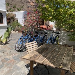 Complimentary bikes available. They come with locks. Complimentary bikes available. They come with locks.