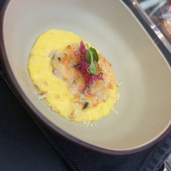 Bustronome - Course #2: Shrimp pancake, corn sauce - Bus Tours Near Me - New York, New York