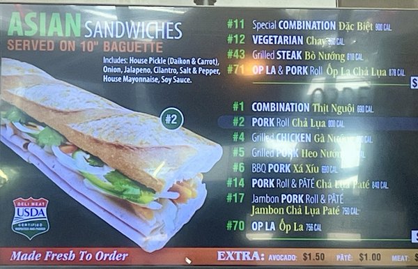 Menu photo 2 Lee's Sandwiches Riverside, CA Menu photo 2 Lee's Sandwiches Riverside, CA