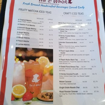 Tea And Whisk - 9/22/17: part of newest version of tea bar menu - Tea Rooms Near Me - Las Vegas, Nevada