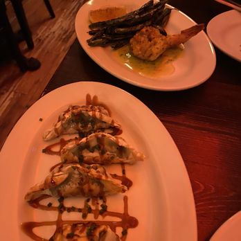 Maroni Cuisine - Shrimp scampi and vegetable pot stickers - Italian Near Me - Northport, New York