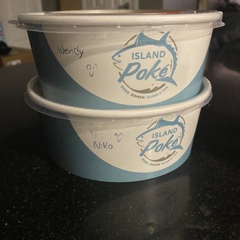 Island Poke - Regular Create Your Poke Bowl x 2 Super fresh super yummy and sooo cute!! They wrote the names on the bowls for me and everything!! - Poke Near Me - East Meadow, New York Island Poke - Regular Create Your Poke Bowl x 2 Super fresh super yummy and sooo cute!! They wrote the names on the bowls for me and everything!! - Poke Near Me - East Meadow, New York