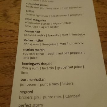 Piatti - Drink menu - Italian Near Me - San Antonio, Texas