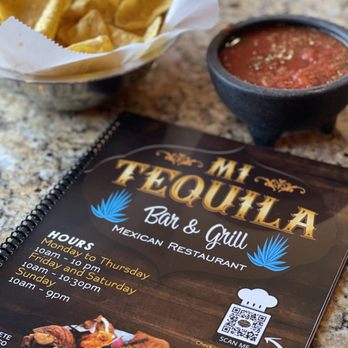 Mi Tequila - Menu served with chips and salsa - Mexican Near Me - Petoskey, Michigan