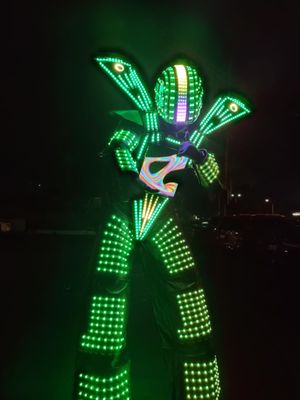 Robot Led Show - LED Robot show available with the Dj Pack or by itself, extras led sticks and C02 Gun Robot Led Show - LED Robot show available with the Dj Pack or by itself, extras led sticks and C02 Gun