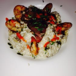 Le Vintage Café - Risotto aux cèpes et gambas