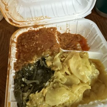 Abyssinia Ethiopian Restaurant - Lentils, greens, and cabbage - Ethiopian Near Me - Rochester, New York