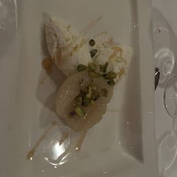 Poached pear dessert Poached pear dessert