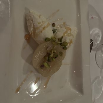 Lilette - Poached pear dessert - French Near Me - New Orleans, Louisiana Lilette - Poached pear dessert - French Near Me - New Orleans, Louisiana