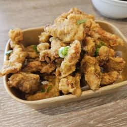 Unchai Thai Restaurant - Moo tod prik tai dum (deep fried pork loin) $14, tamarind sauce not pictured