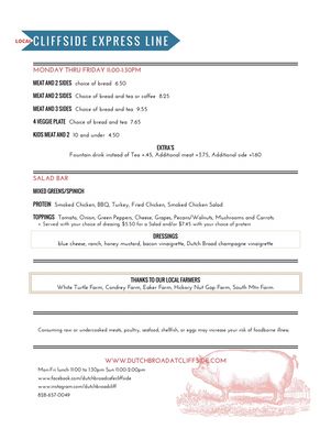 Menu photo 4 Dutch Broad Cafe at Cliffside Cliffside, NC