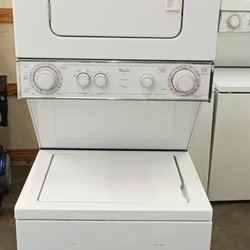 Another man's treasure - Slim twin stackable washer and dryer. Where space is at a premium this is the laundry system you need only $425.