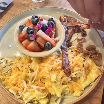 Cocina De Barrio - Kids eggs with fruit & side of bacon - Breakfast & Brunch Near Me - San Diego, California Cocina De Barrio - Kids eggs with fruit & side of bacon - Breakfast & Brunch Near Me - San Diego, California