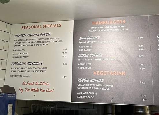 Menu photo 7 Super Duper Burgers San Francisco, CA Menu photo 7 Super Duper Burgers San Francisco, CA