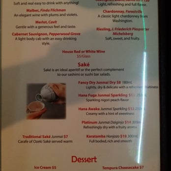 Little Bangkok - Wine and desserts menu - Sushi Bars Near Me - Grand Forks, North Dakota