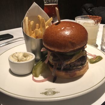 The Gage - The Gage Venison Burger and truffle fries - New American Near Me - Chicago, Illinois