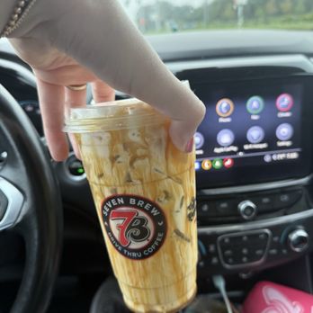 7 Brew Coffee - Crème brûlée breve with caramel drizzle and cold foam!! - Coffee & Tea Near Me - Athens, Georgia