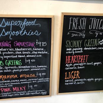 Green Table - Menú - Juice Bars & Smoothies Near Me - Santa Barbara, California