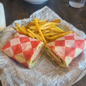 Lola's Cafe - Chicken tzaziki wrap with fries - New American Near Me - Poughkeepsie, New York