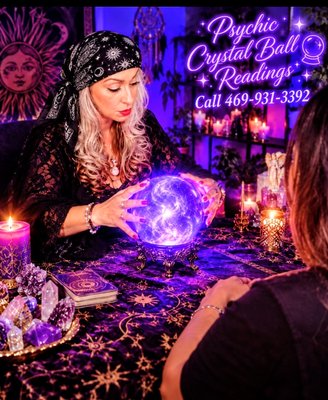 Tarot & Crystal Ball Reading - I use my spiritual psychic abilities, Clairvoyance,Tarot Card's and Astrology, the Runes and Angel Cards. The cards act as a focal point, and help me with my gifts.