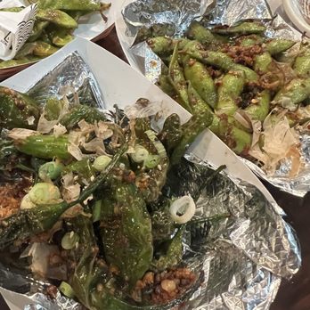 Satoshi Sushi - Shishito Peppers and Spicy Garlic Edamame - Japanese Near Me - Fountain Valley, California